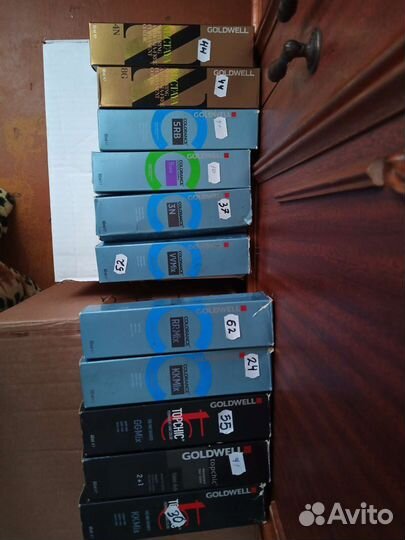 Краска, окислитель, раскладка Goldwell