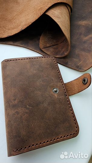 Мужской кошелек портмоне ручной работы из кожи