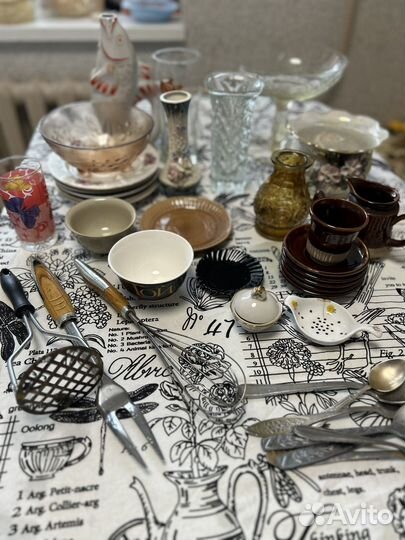 Посуда бу,графин рыба,ваза хрустальная