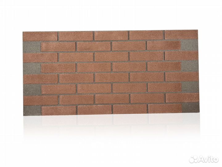 Утепленная фасадная панель под кирпич (шоколад)