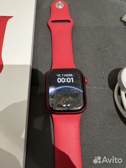 Часы apple watch 7 41 mm product red