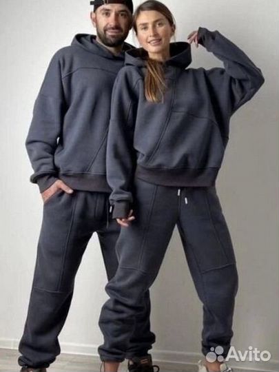 Парные спортивные клстюмы на флисе family look