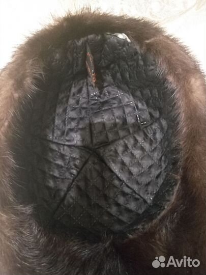 Норковая шапка мужская 59 размер