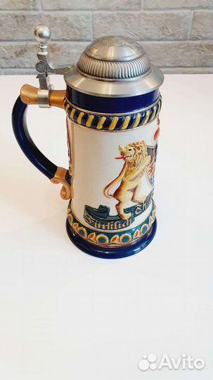 Пивная кружка с оловянной крышкой alwe