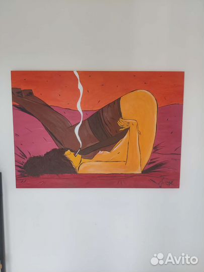 Картина акрил,100*70, поп- арт