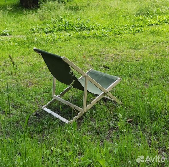 Шезлонг лежак деревянный