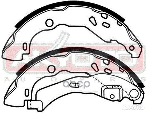 Колодки тормозные барабанные задние AKS-2014 AK