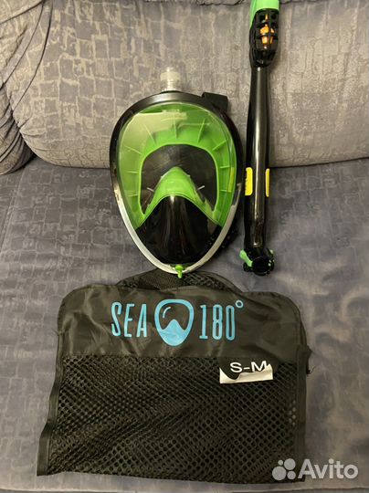 Маска fullface для подводного плавания, размер S-M