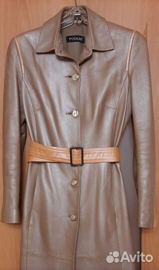 Кожаное пальто
