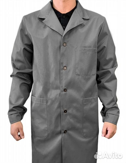 Халат серый р.56-58 рост 3-4 М