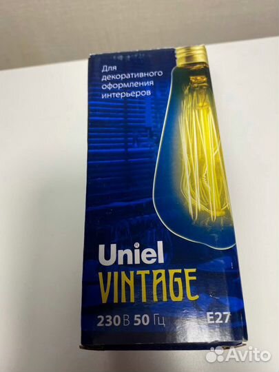 Лампа накаливания vintage 230 в 50 гц