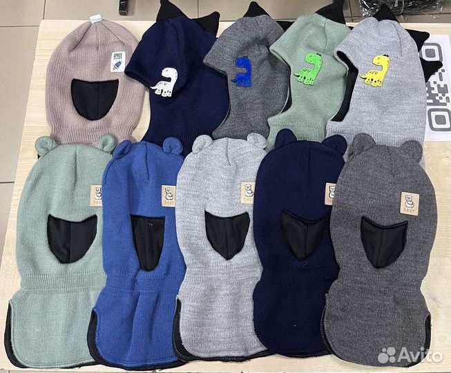 Шапка шлем для мальчика