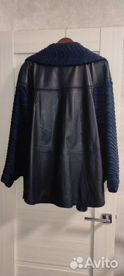 Куртка пончо кожаная