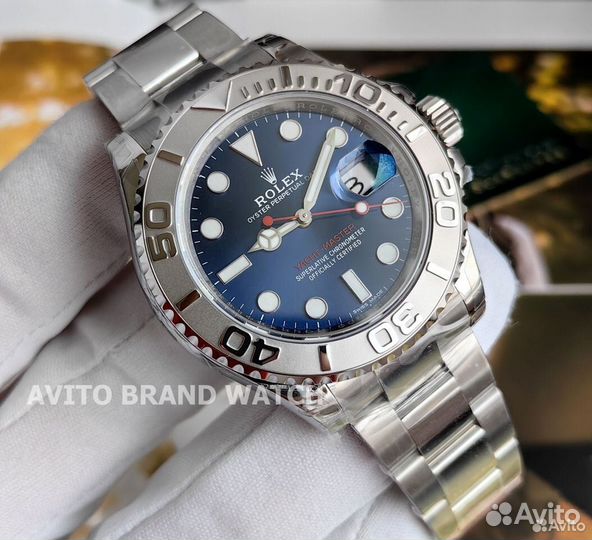 Часы мужские Rolex Yacht Master синий циферблат