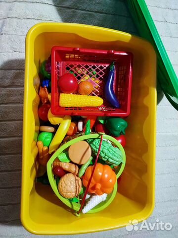 Продукты игрушечные, большой ящик