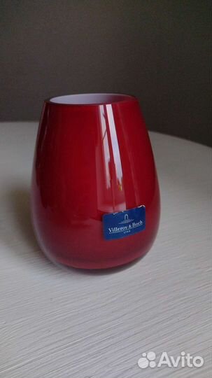 Villeroy boch drop ваза красная спелая вишня