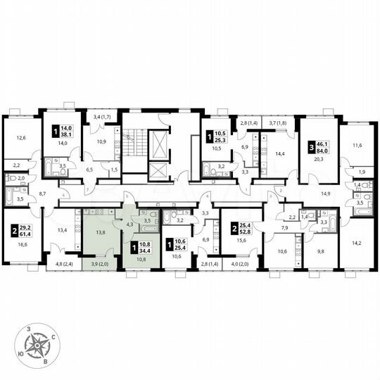 1-к. квартира, 34,4 м², 17/24 эт.