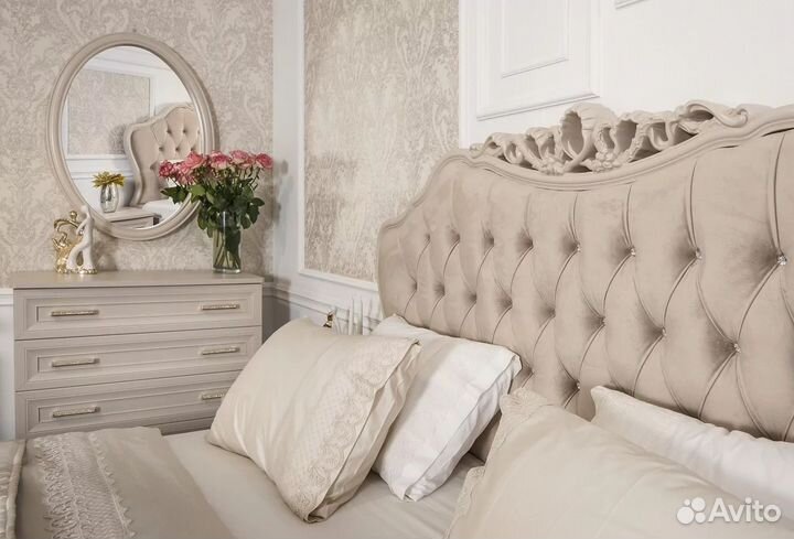 Гарнитур спальный Мокко 3-ств 1,6 м комод бежевый