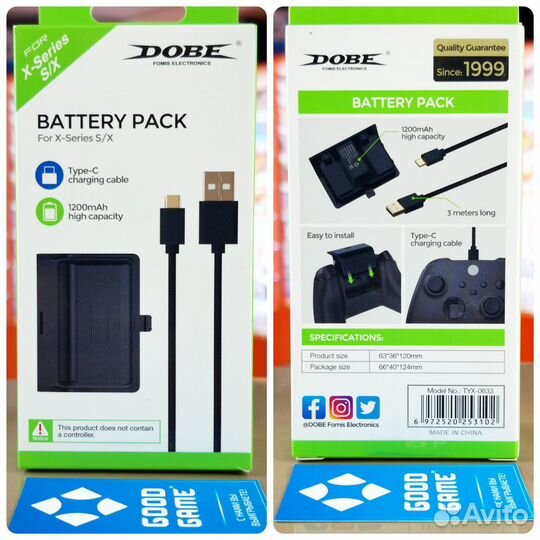 Xbox Series X S. Аккумулятор для геймпадов