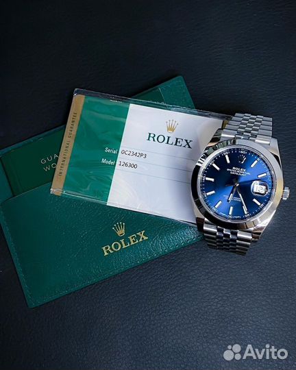 Часы rolex datejust 41mm 126334 blue