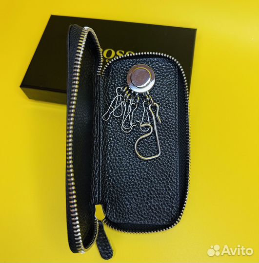 Ключница натуральная кожа hugo boss