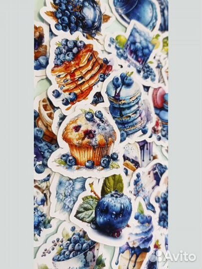 Высечки для скрапбукинга Черника набор 31 ш штука