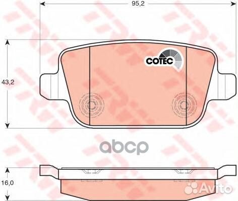 Колодки торм.зад. GDB1708 TRW