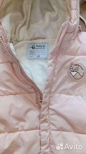 Комбинезон демисезонный 68 + 2 Шапочки и варежки