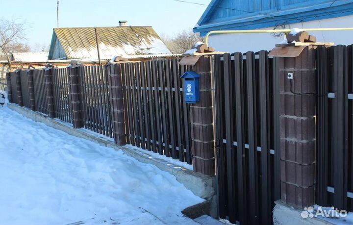Забор из евроштакетника цена под ключ