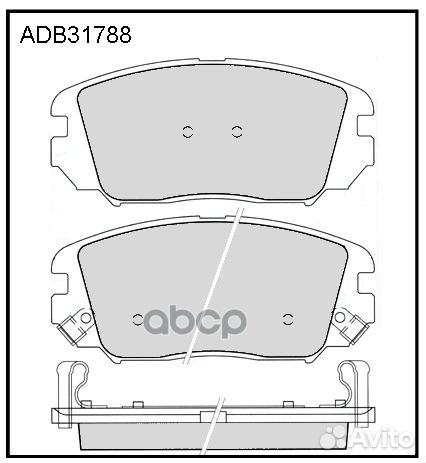 Колодки тормозные ADB31788 allied nippon