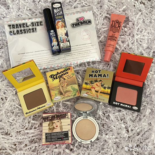 The balm бронзер,румяна,хайлайтер,тушь для ресниц