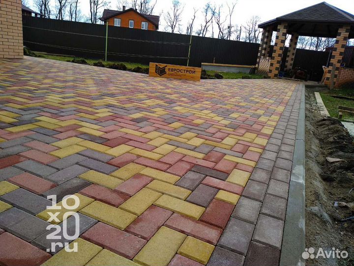 Тротуарная плитка, брусчатка, бордюры под ключ
