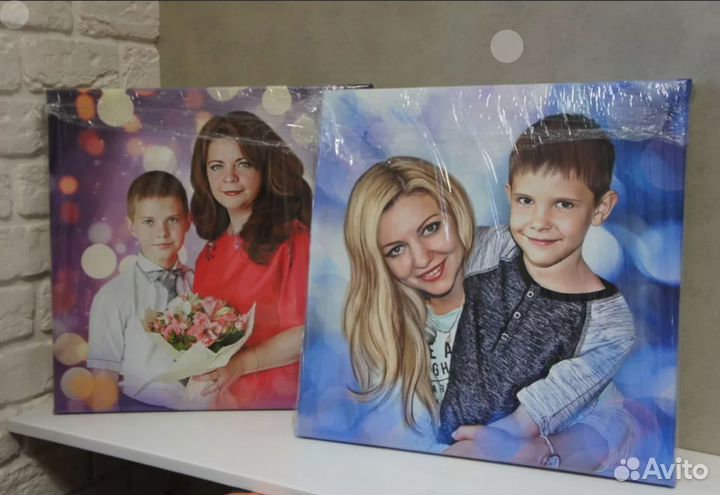 Романтический подарок портрет на холсте