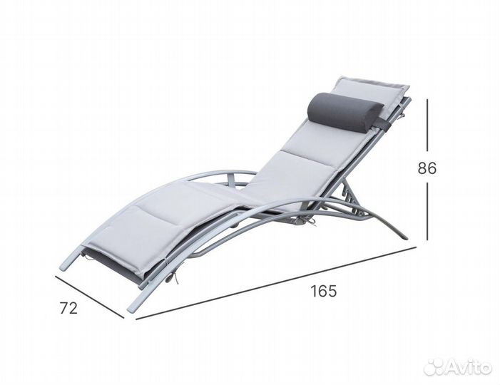 Шезлонг алюминиевый уличный