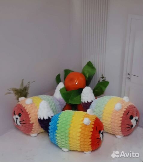 Мягкая игрушка кот батон ручной работы