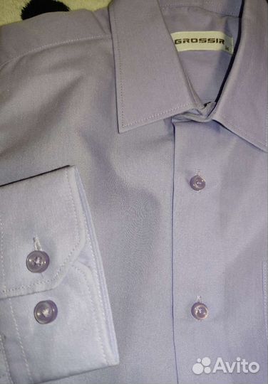 Турция.Рубашка без глажки Хрустящий хлопок140-146р