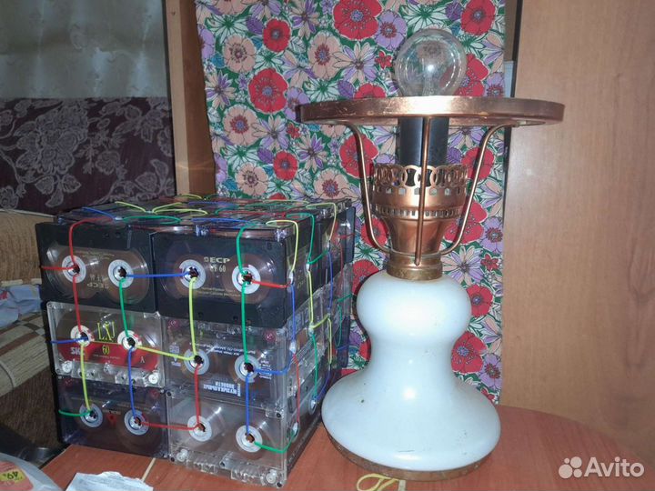 Лампа с самодел абажуром