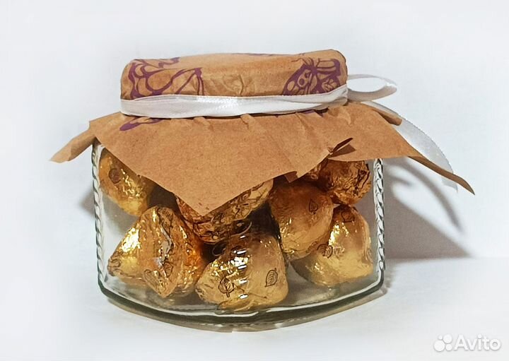 Подарки на праздники, конфеты в банке