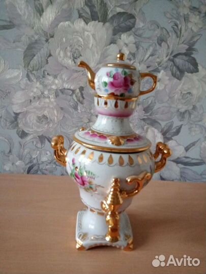 Самовар СССР в позолоте