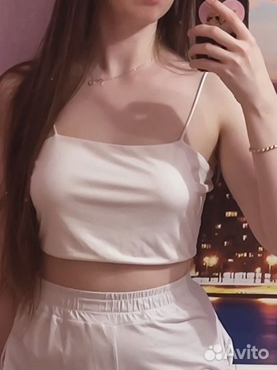 Белый летний топ Shein размер L