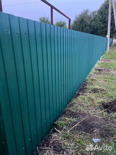 Забор из профнастила на заказ