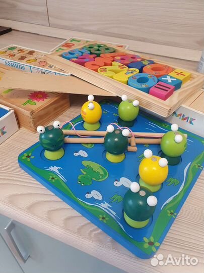 Деревянные игры, лото, игры на липучках