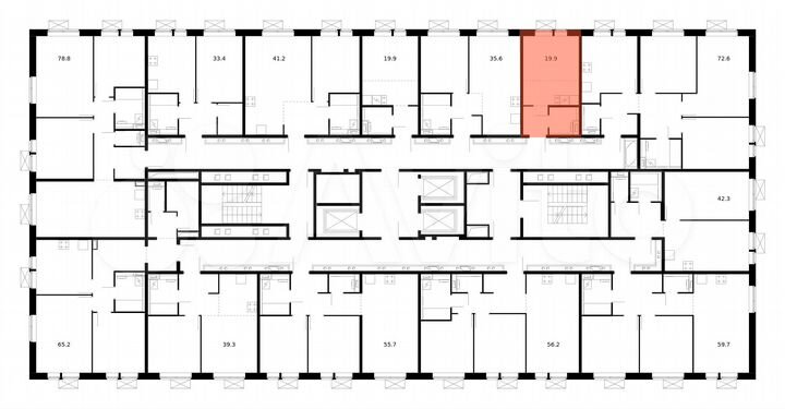 Квартира-студия, 19,9 м², 6/17 эт.