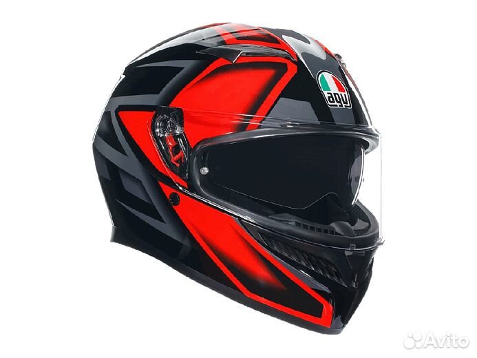 Мотошлем AGV K-3 E2206 compound black/RED