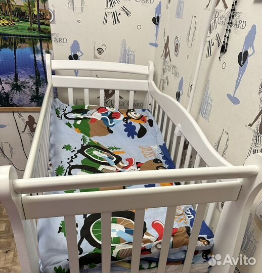 Детский кроват,бортики и балдахин