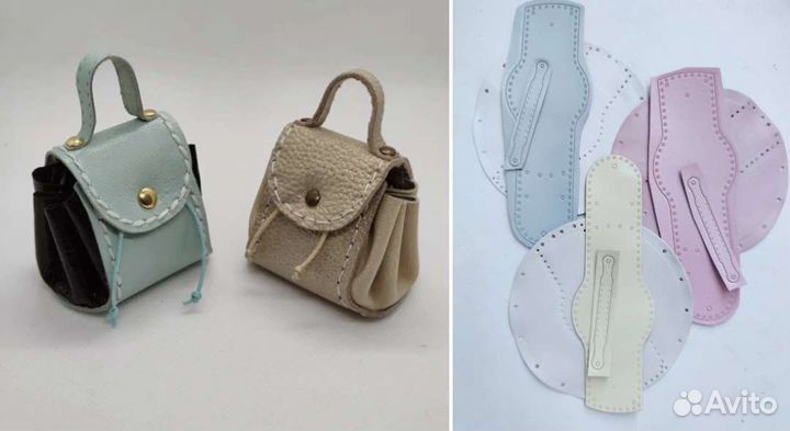 Сумка для куклы раскрой на коже