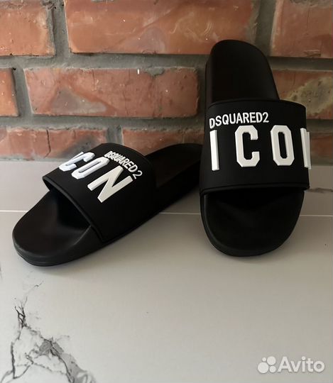 Шлепки мужские dsquared2 icon