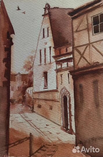 Картины акварелью пейзажи