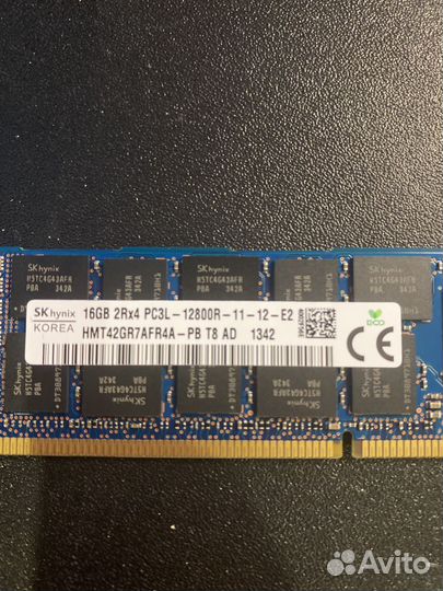 Модуль памяти DDR3L 16GB Hynix HMT42GR7AFR4A-PB