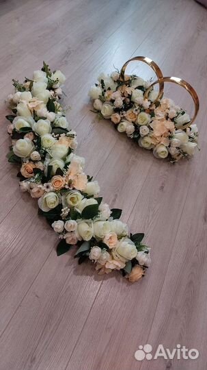 Цветы, декор для машины на свадьбу